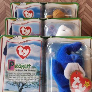 Ty Teenie Beanie Babies 2000 The Legends Collection of Peanut, Chilly & Humphrey